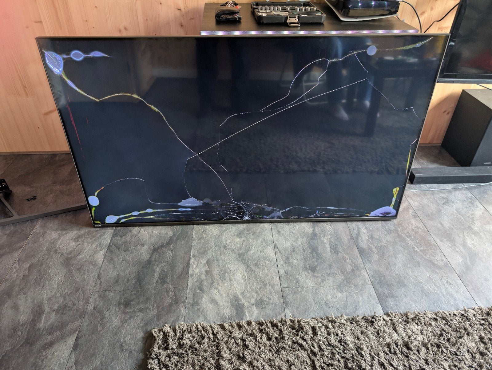 Philips 58 inch TV met defect scherm, Ambilight werkt, Audio, Tv en Foto, Televisies, Ophalen