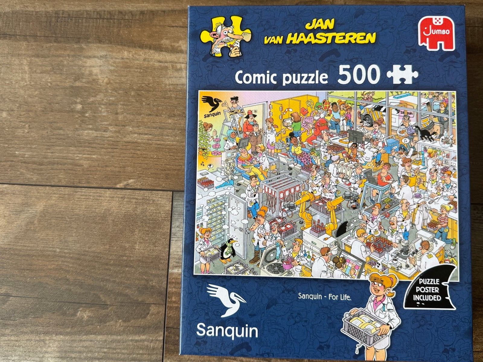 Jan van Haasteren Sanquin Comic Puzzel 500 stukjes, Ophalen, 500 t/m 1500 stukjes, Nieuw, Legpuzzel