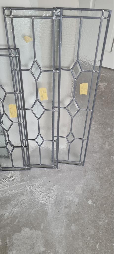 Glas in lood ramen, bovenlichten, Doe-het-zelf en Verbouw, Glas en Ramen, Ophalen, Gevelraam of Ruit, Minder dan 80 cm, Minder dan 80 cm