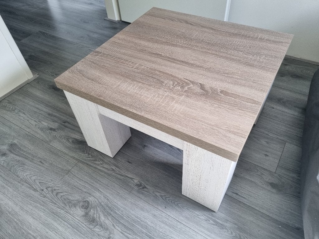 White wash salontafel, Ophalen, Minder dan 50 cm, 50 tot 100 cm, Vierkant