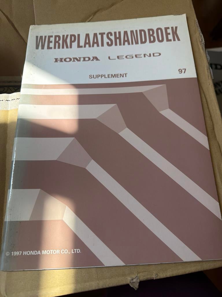 Werkplaatshandboek Honda Legend Supplement 1997, Ophalen of Verzenden