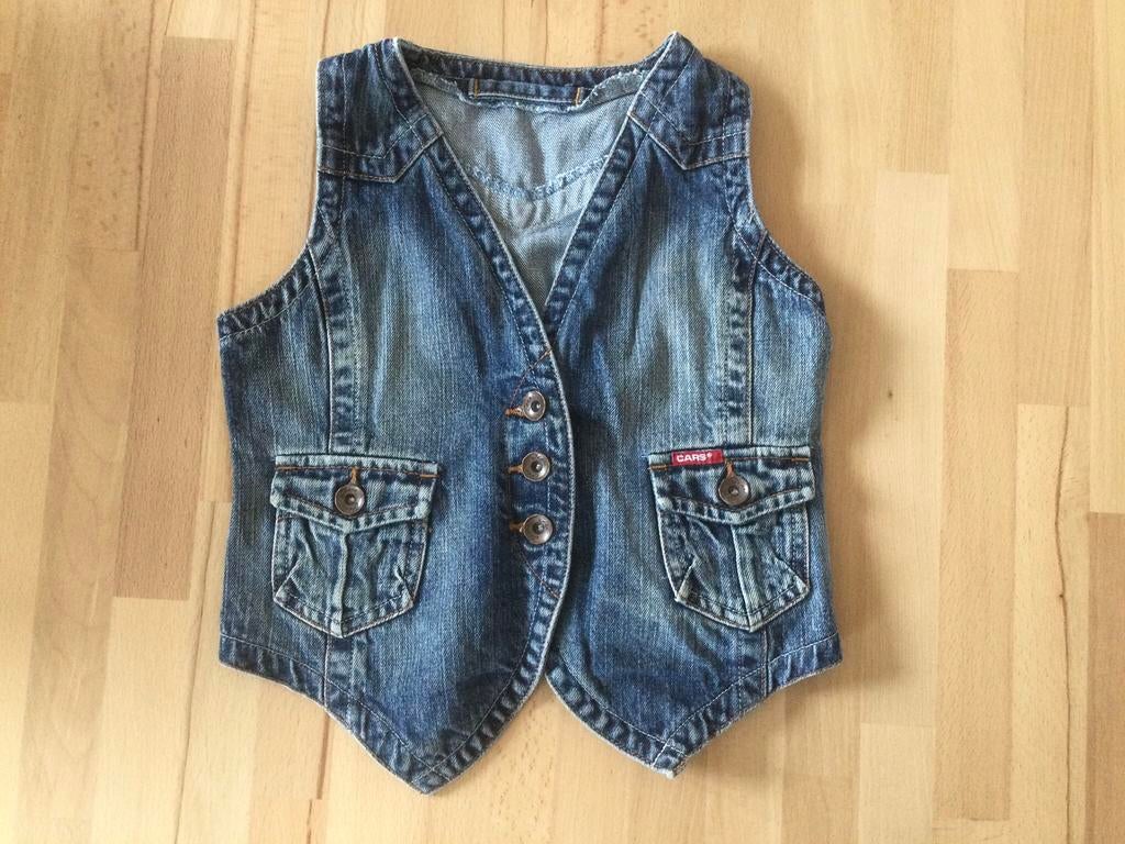 Gilet bodywarmer spijker CARS maat 116/122, Meisje, Ophalen of Verzenden, Zo goed als nieuw, Cars