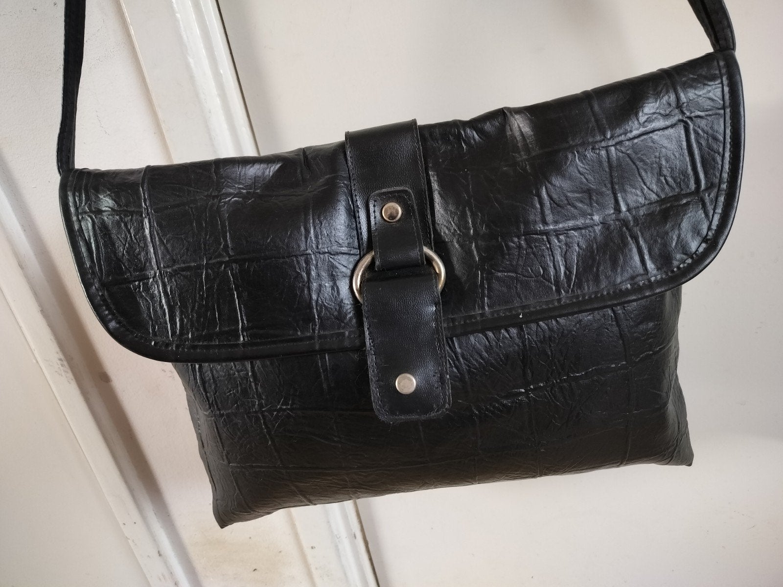 Vintage jaren 70 tas, Verzenden, Zo goed als nieuw, Zwart