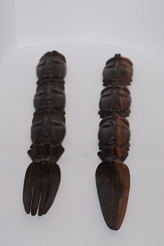 Mooi (zwaar hout) handgesneden slacouvert (Indonesië ?), Ophalen of Verzenden, Gebruikt, Dier