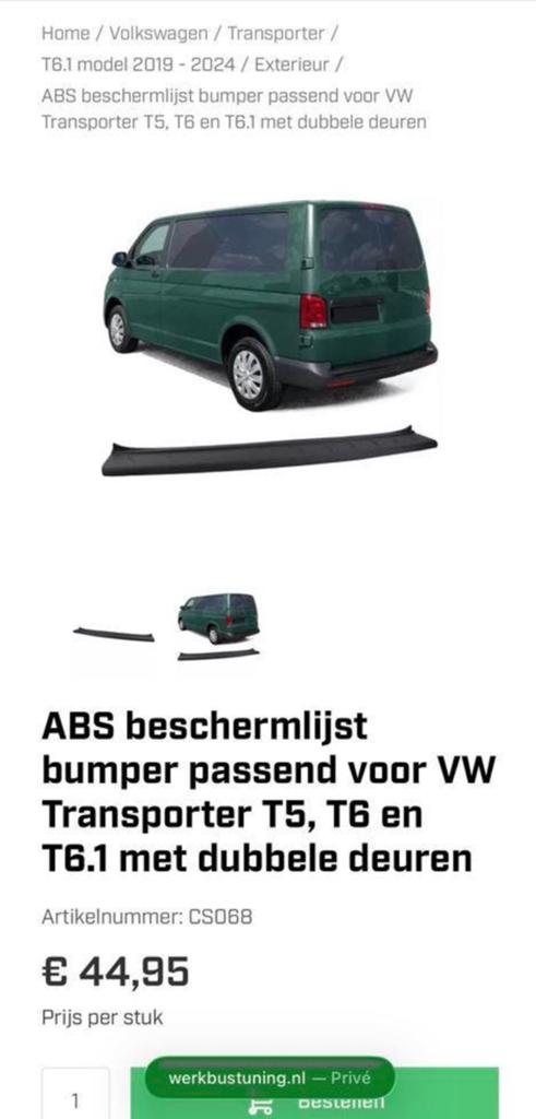 Nieuwe abs bumper bescherming Volkswagen transporter, Ophalen, Nieuw, Bumper, Volkswagen