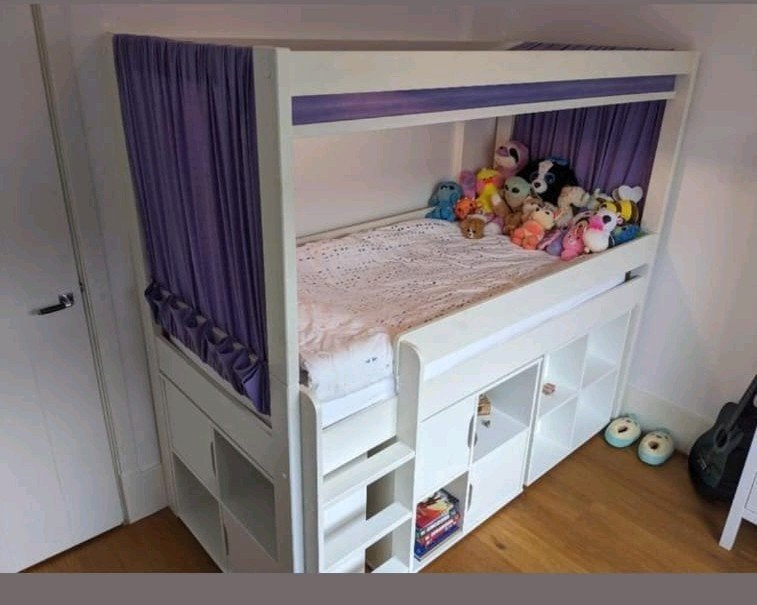 Half hoogslaper, Kinderen en Baby's, Kinderkamer | Stapelbedden en Hoogslapers, Ophalen, Gebruikt, Halfhoogslaper