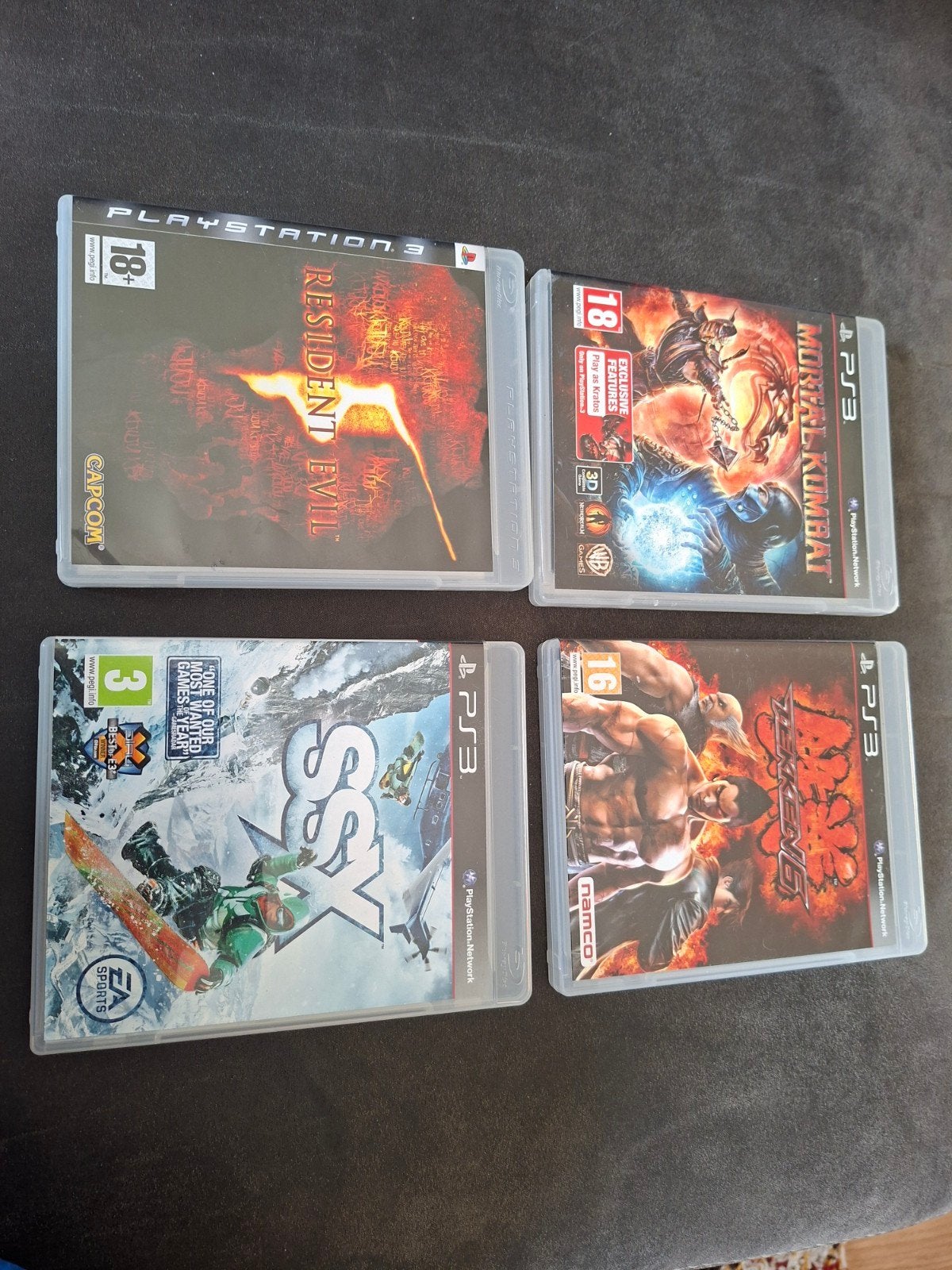 4 ps3 games.mortal kombat, tekken 6, resident evil 5, ssx, Spelcomputers en Games, Games | Sony PlayStation 3, Vanaf 18 jaar, Vechten