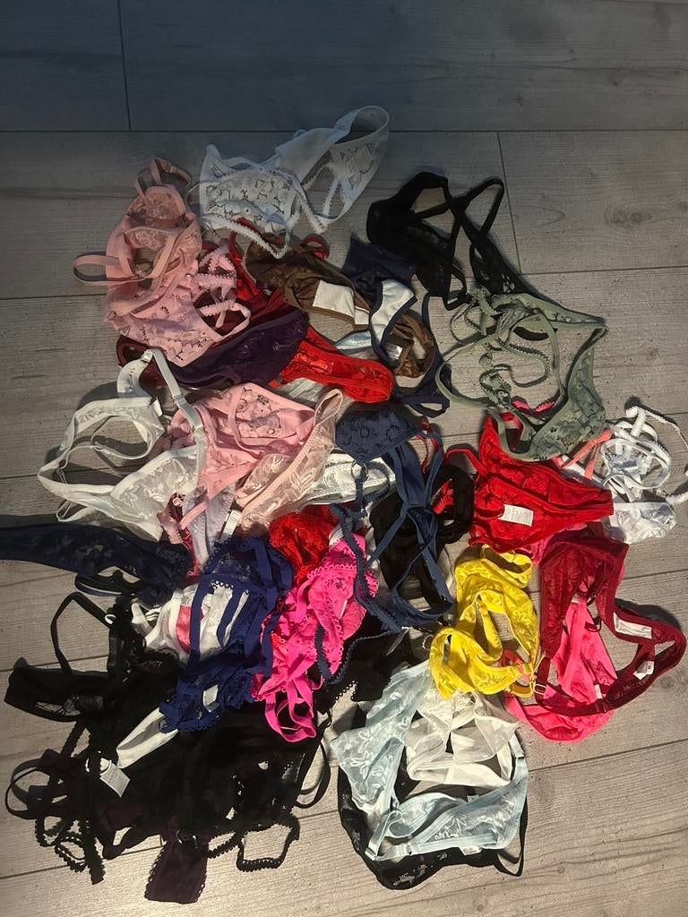 Strings, Slipjes, setjes, sexy lingerie, Kleding | Dames, Verzenden, Zwart, String