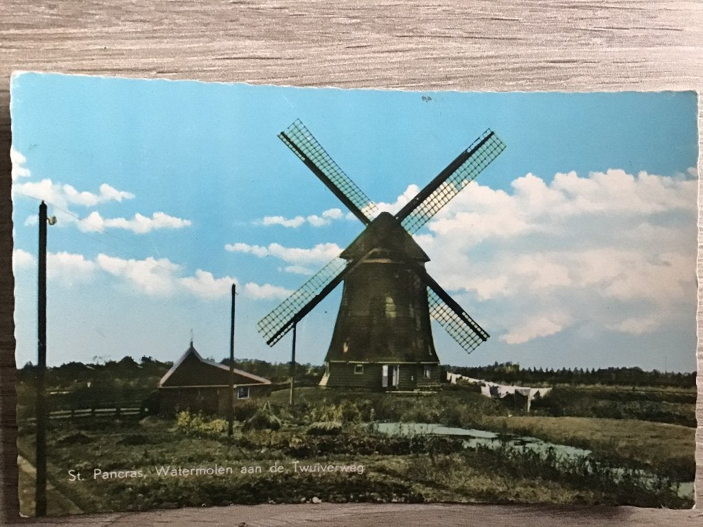 Sint Pancras watermolen 1968, Verzenden, 1960 tot 1980, Ongelopen, Noord-Holland