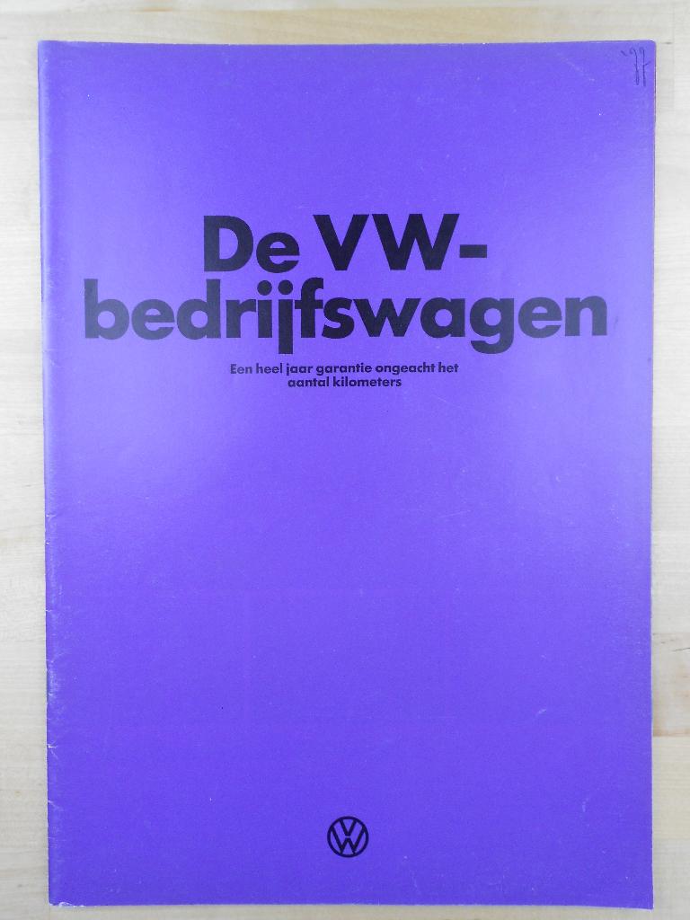 Volkswagen Transporter T2 Brochure 1977 VW, Volkswagen, Verzenden, Zo goed als nieuw, Volkswagen