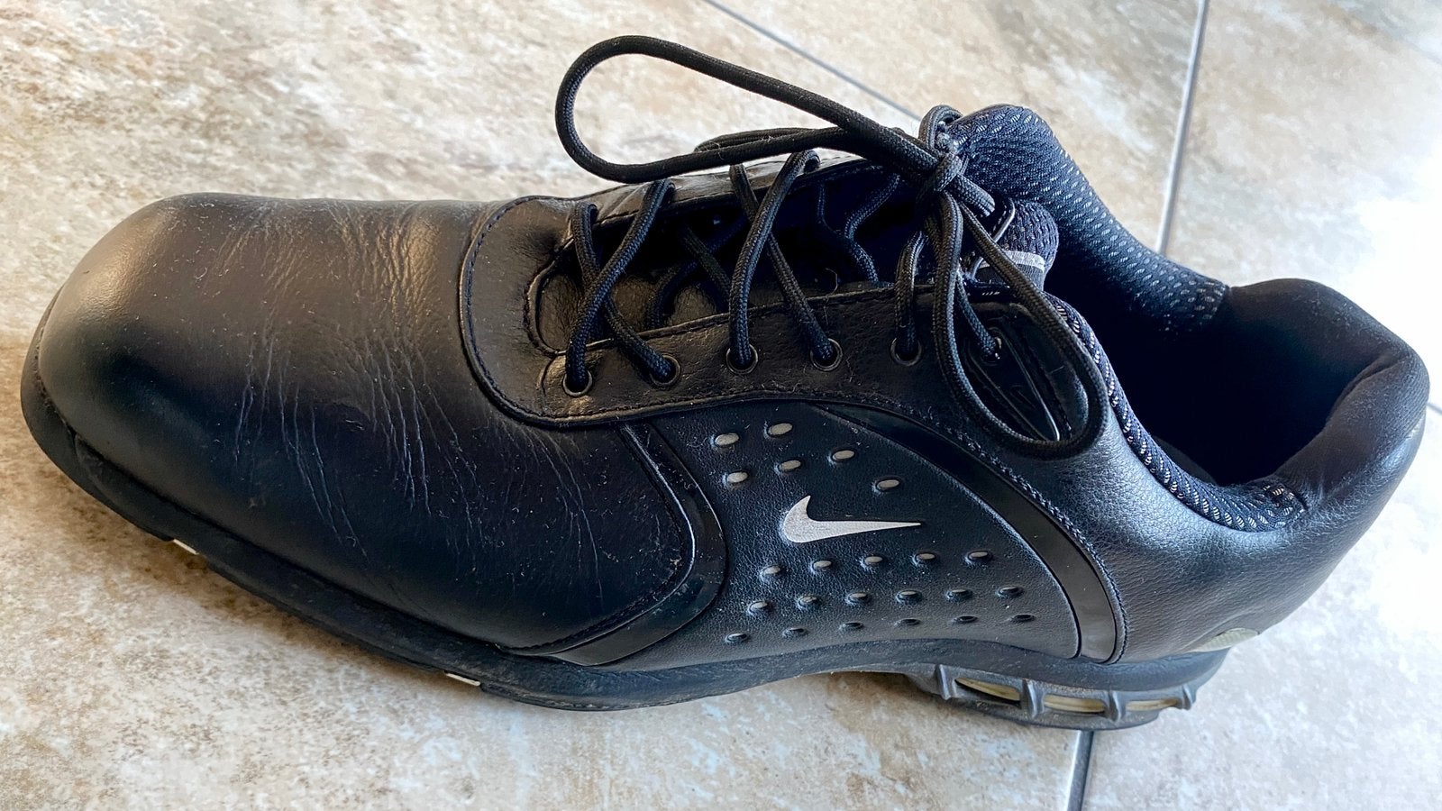 Nike Air Golfschoenen Zwart Maat 44.5 (valt kleiner), Ophalen of Verzenden, Zo goed als nieuw, Sportschoenen, Zwart