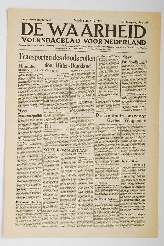 25 mei 1945 - De Waarheid | Heruitgave 1994, Zo goed als nieuw, Verzenden, Amsterdam, Florence Uitgeverij