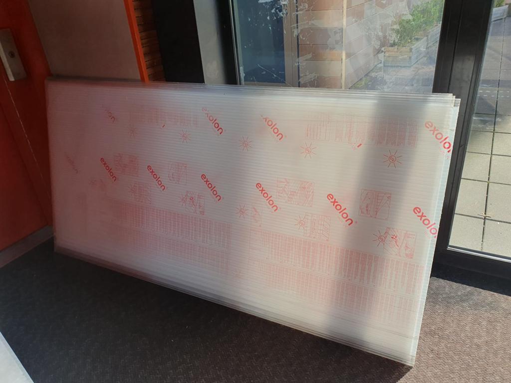 Te Koop | Polycarbonaat Platen, Dakplaten, Overkapping, Ophalen of Verzenden, Zo goed als nieuw