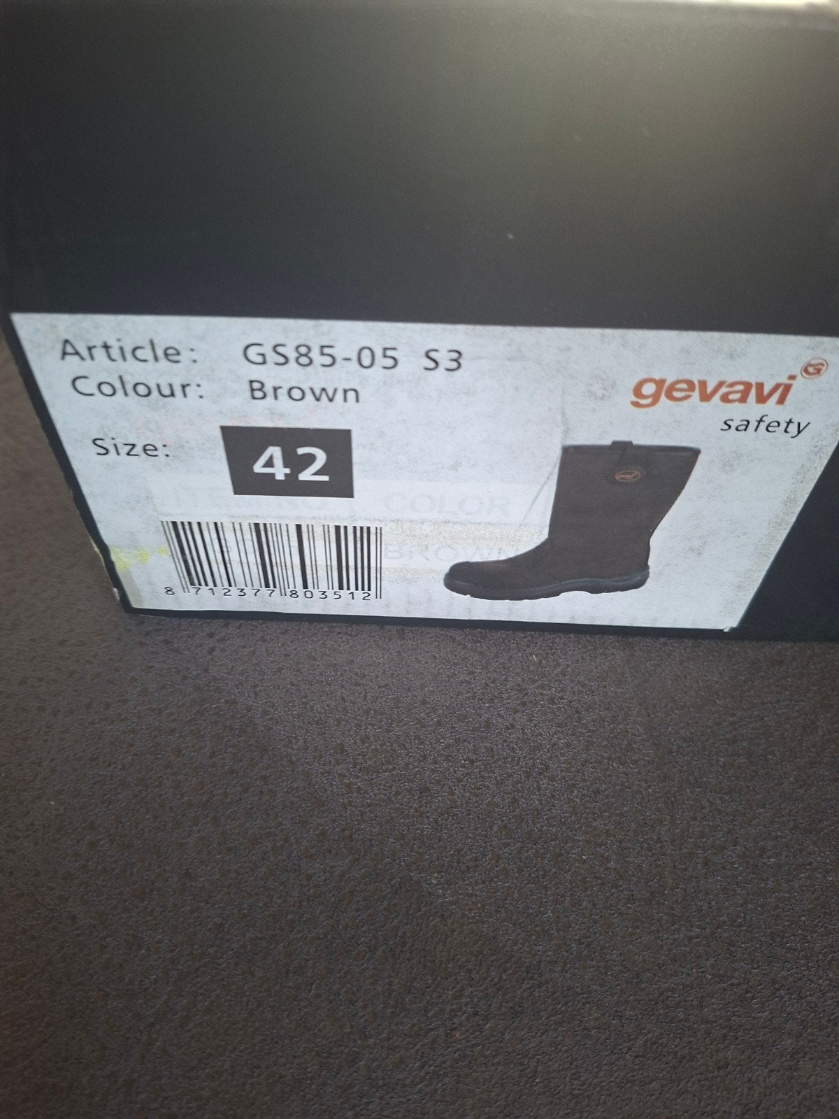 Gevavi Safety Laarzen S3 Bruin Maat 42, Ophalen, Gevavi, Bruin, Nieuw