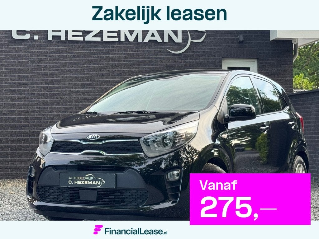 Kia Picanto 1.0 DynamicPlusLine 1e eig Stoel Stuur Verw Navi, Stof, Gebruikt, Zwart, Origineel Nederlands