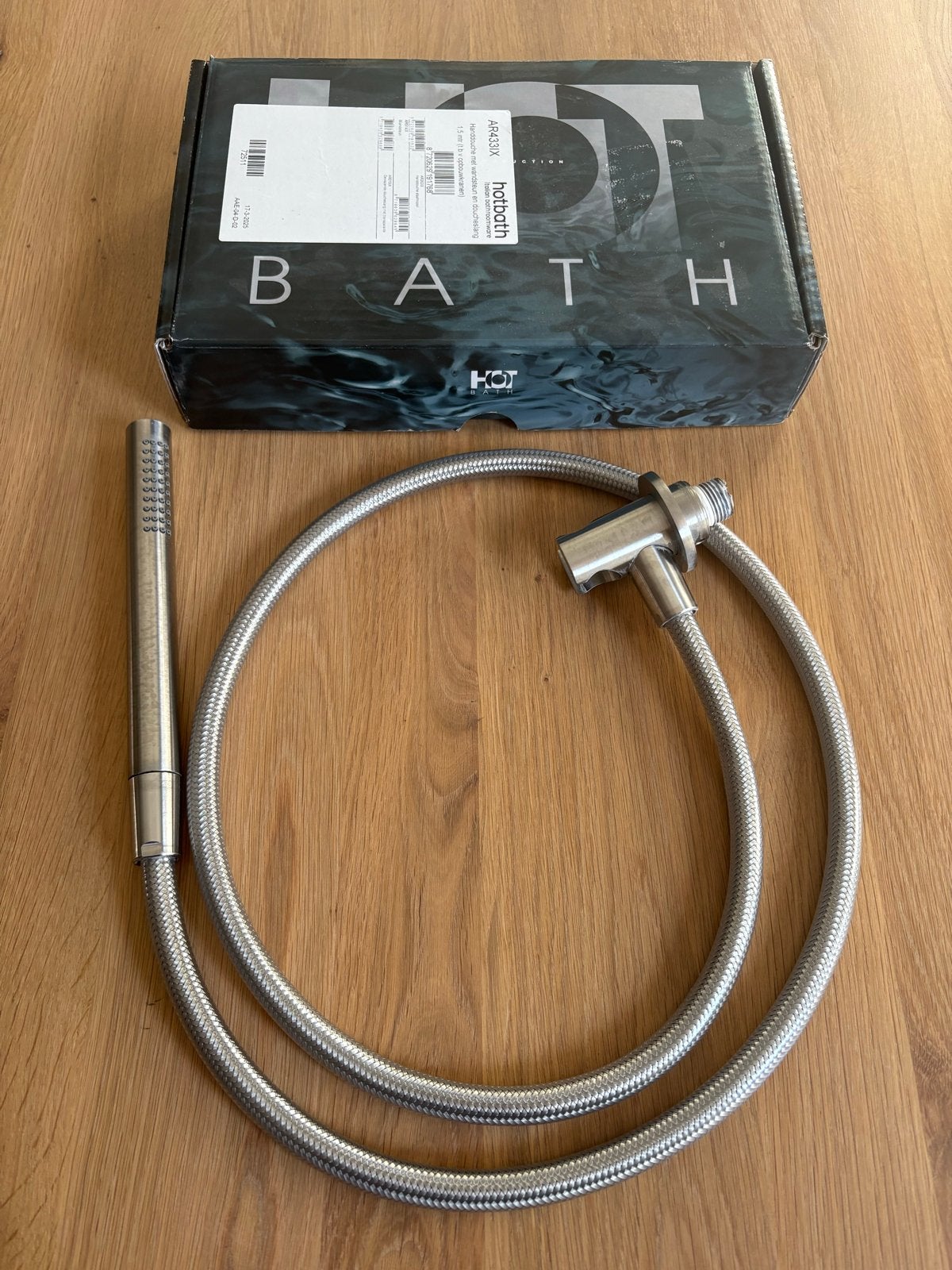 Hotbath handdouche staafmodel geborsteld RVS, Ophalen of Verzenden, Zo goed als nieuw, Rvs, Douche