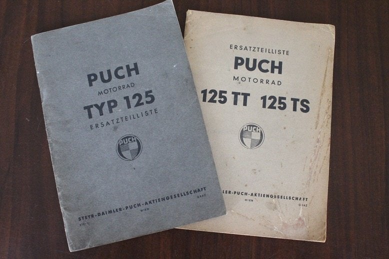 Puch typ 125 1948 motorrad ersatzteil liste 125TT TS, Motoren, Ophalen of Verzenden, Overige merken