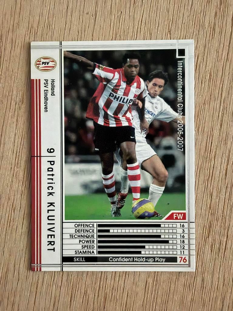 Patrick Kluivert PSV Spelerskaart - Intercontinental Clubs, Verzamelen, Ophalen of Verzenden, Zo goed als nieuw, PSV, Spelerskaart