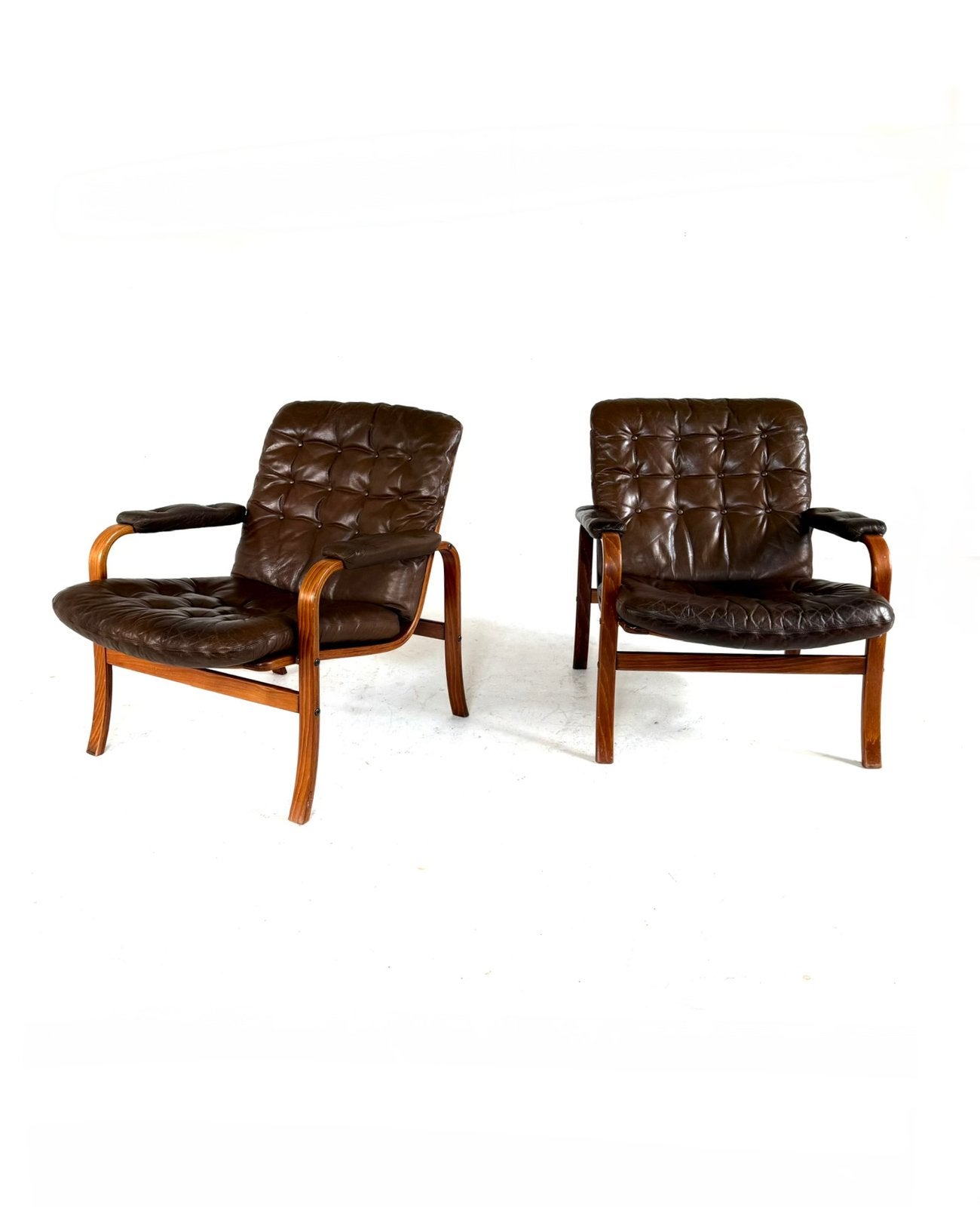 2x vintage fauteuil, Göte Möbler, Nassjö Zweden ‘70, Göte Möbler, Minder dan 75 cm, Ophalen of Verzenden, Zo goed als nieuw