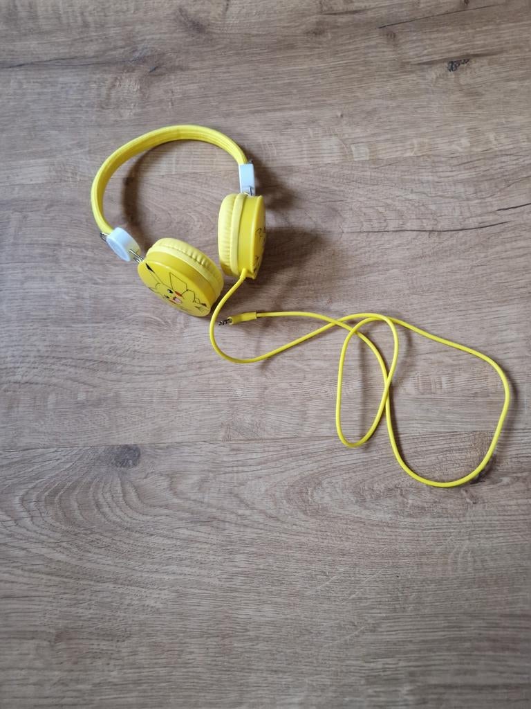 Gele koptelefoon met Pikachu afbeelding, Audio, Tv en Foto, Koptelefoons, Ophalen, Nieuw, Overige merken