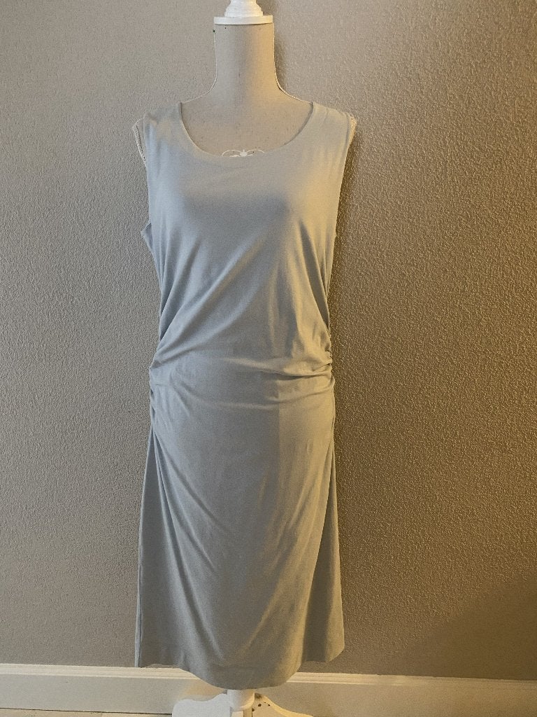 Jurk rimpel jurk Blauw Maat L Merk Emma, Blauw, Maat 42/44 (L), Ophalen of Verzenden, Zo goed als nieuw