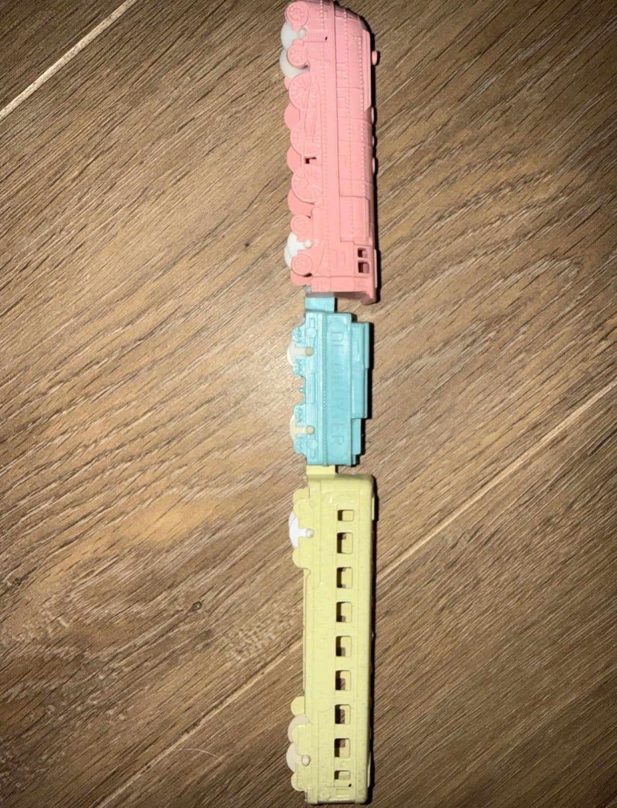 Vintage Pastel Trein Speelgoed Set, Antiek en Kunst, Ophalen of Verzenden