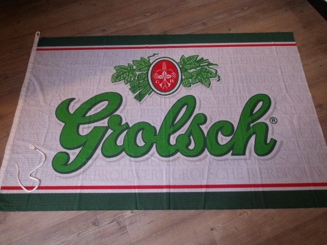 Grolsch vlag (nr.7) 146x96 cm., Verzamelen, Ophalen of Verzenden, Nieuw, Overige typen, Grolsch