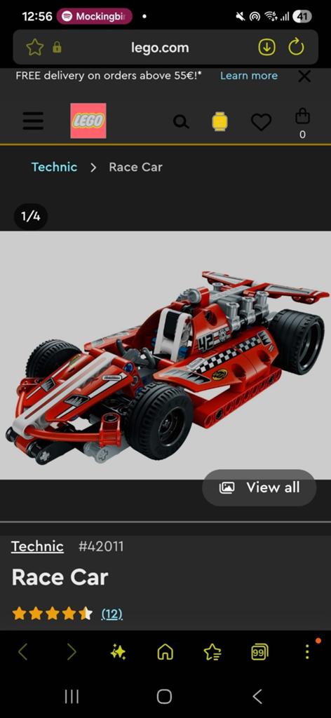 LEGO TECHNIC RACE CAR, Ophalen of Verzenden