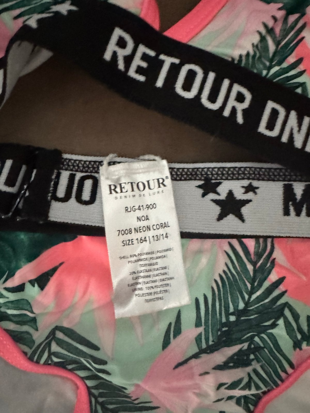 Retour Bikini Meisje Maat 164/14 - Neon Koraal, Bikiniset, Meisje, Ophalen of Verzenden, Zo goed als nieuw