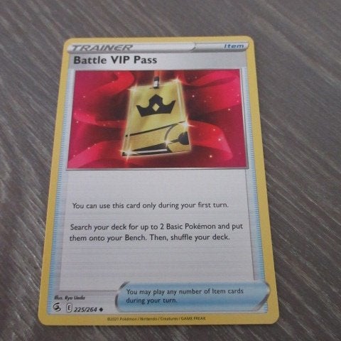 pokemon kaart trainer battle vip pass 225/264 2021, Ophalen of Verzenden, Gebruikt, Losse kaart