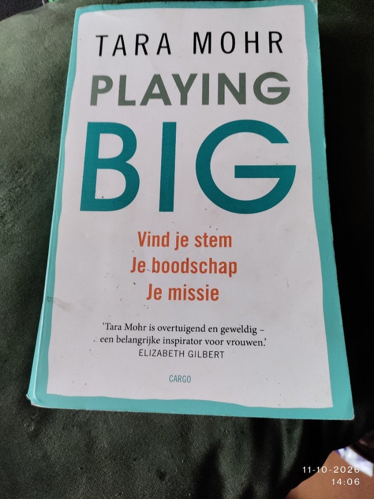 Playing Big - Vind je stem, je boodschap, je missie, Ophalen of Verzenden, Gelezen, Tara Mohr