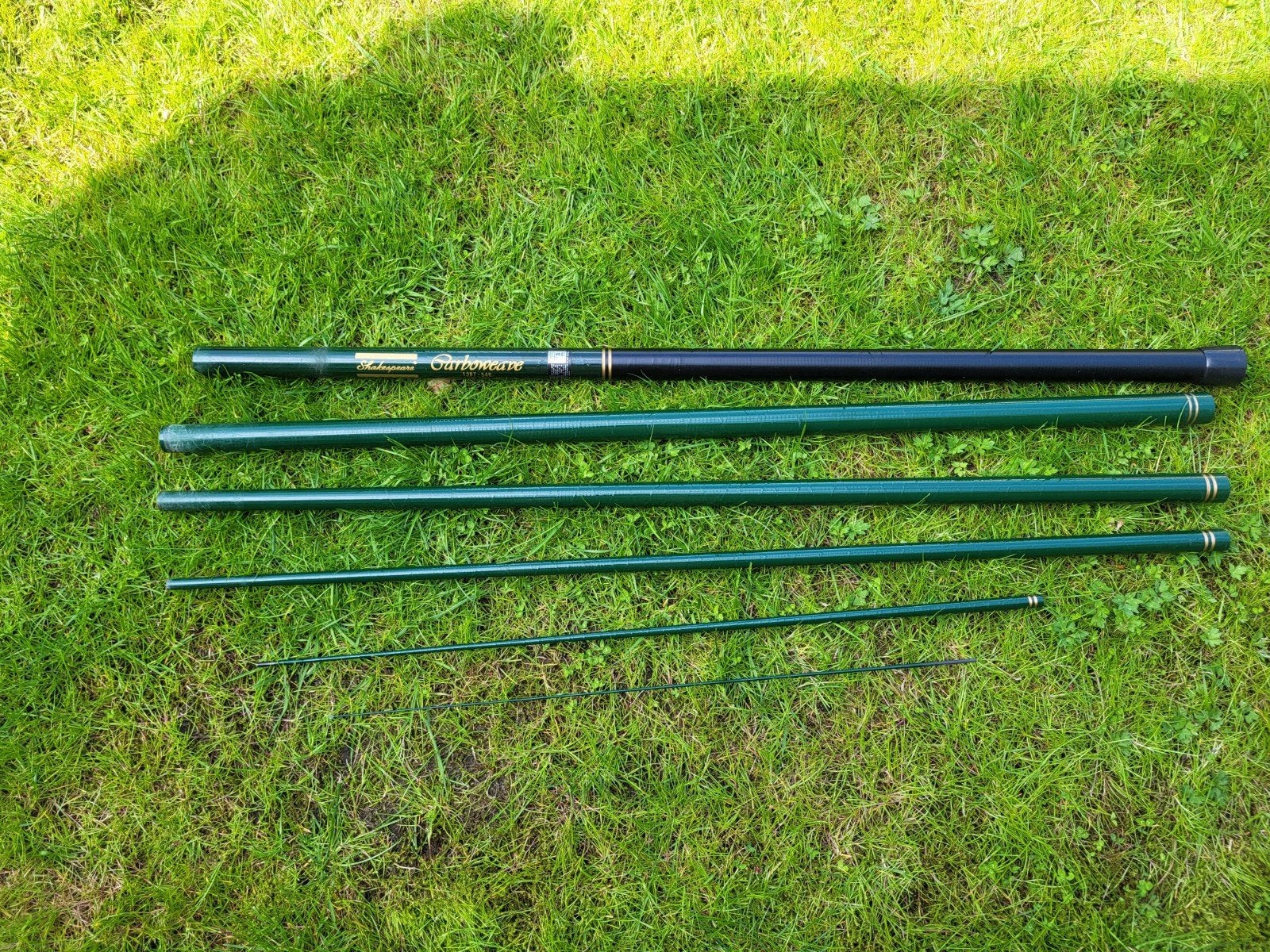 Shakespeare carboweave insteekhengel 5.40 m, Watersport en Boten, Hengelsport | Witvissen, Ophalen of Verzenden, Gebruikt, Werphengel