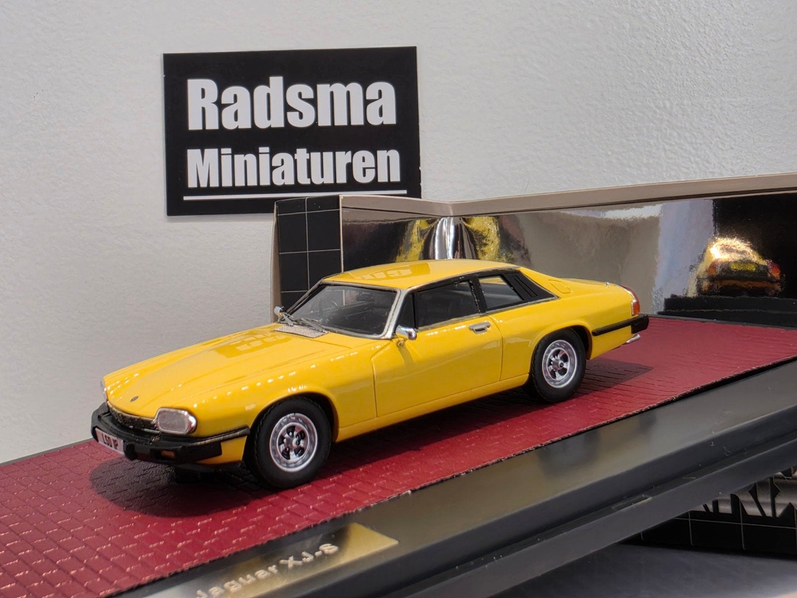 Jaguar XJ-S - Geel - 1:43 Matrix Models, Hobby en Vrije tijd, Overige merken, Auto, Nieuw, Ophalen of Verzenden