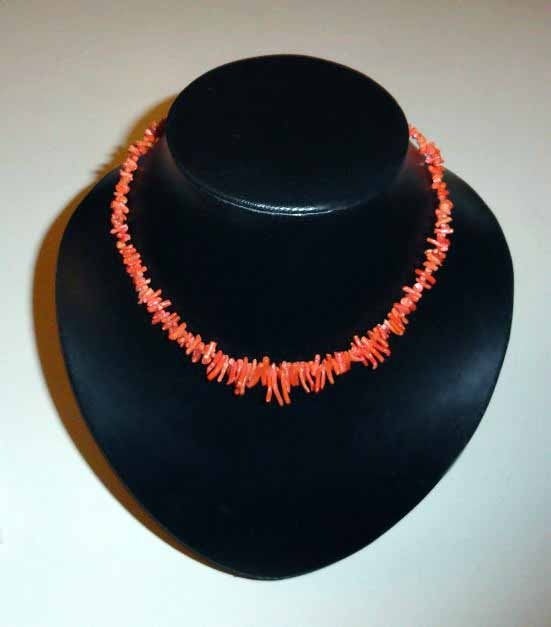 Ketting Bloedkoraal Takjes collier zilver, Verzenden, Zilver, Ketting