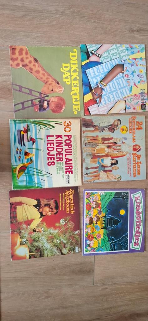 6 Kinder LP platen - Diverse artiesten en thema's, Ophalen, Gebruikt