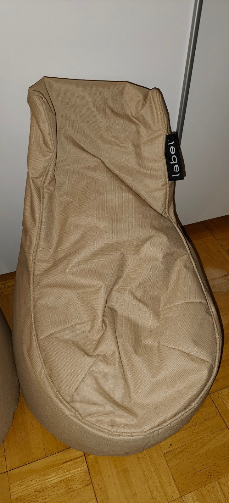 Label zitzak - Comfortabel en stijlvol, Ophalen, Zo goed als nieuw, Beige, Zitzak