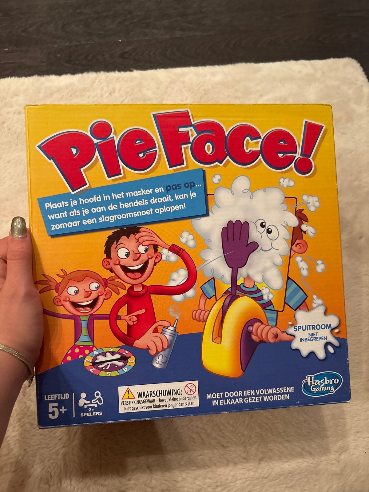 Pie Face! Spel van Hasbro Gaming, Een of twee spelers, Ophalen, Zo goed als nieuw