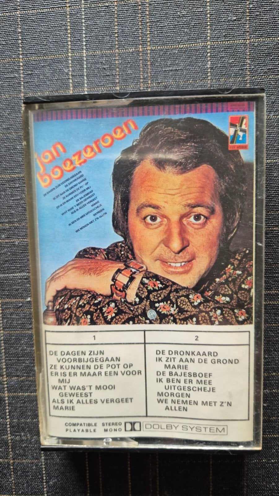Jan Boezeroen - De dronkaard cassettebandje, Gebruikt, 1 bandje, Ophalen of Verzenden, Origineel