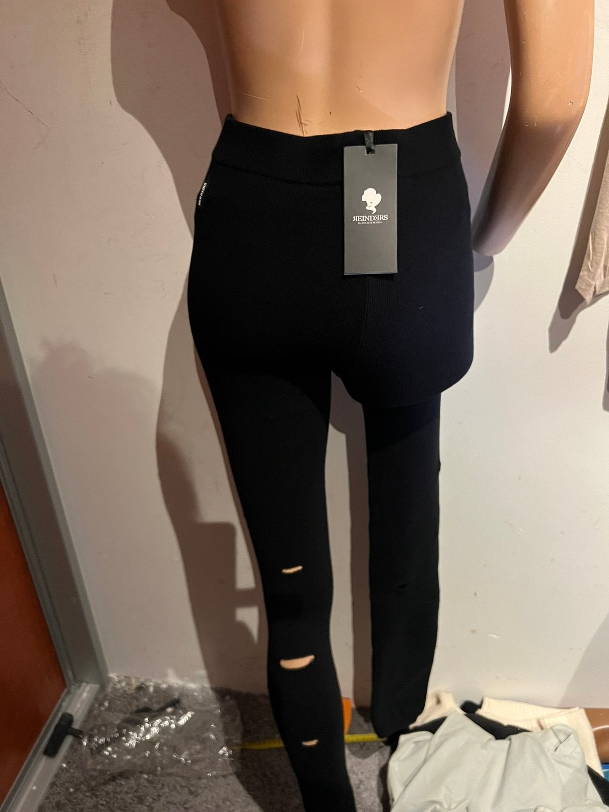 REINDERS legging met scheuren M nieuw met kaartjes, F, Reinders, Zwart, Nieuw