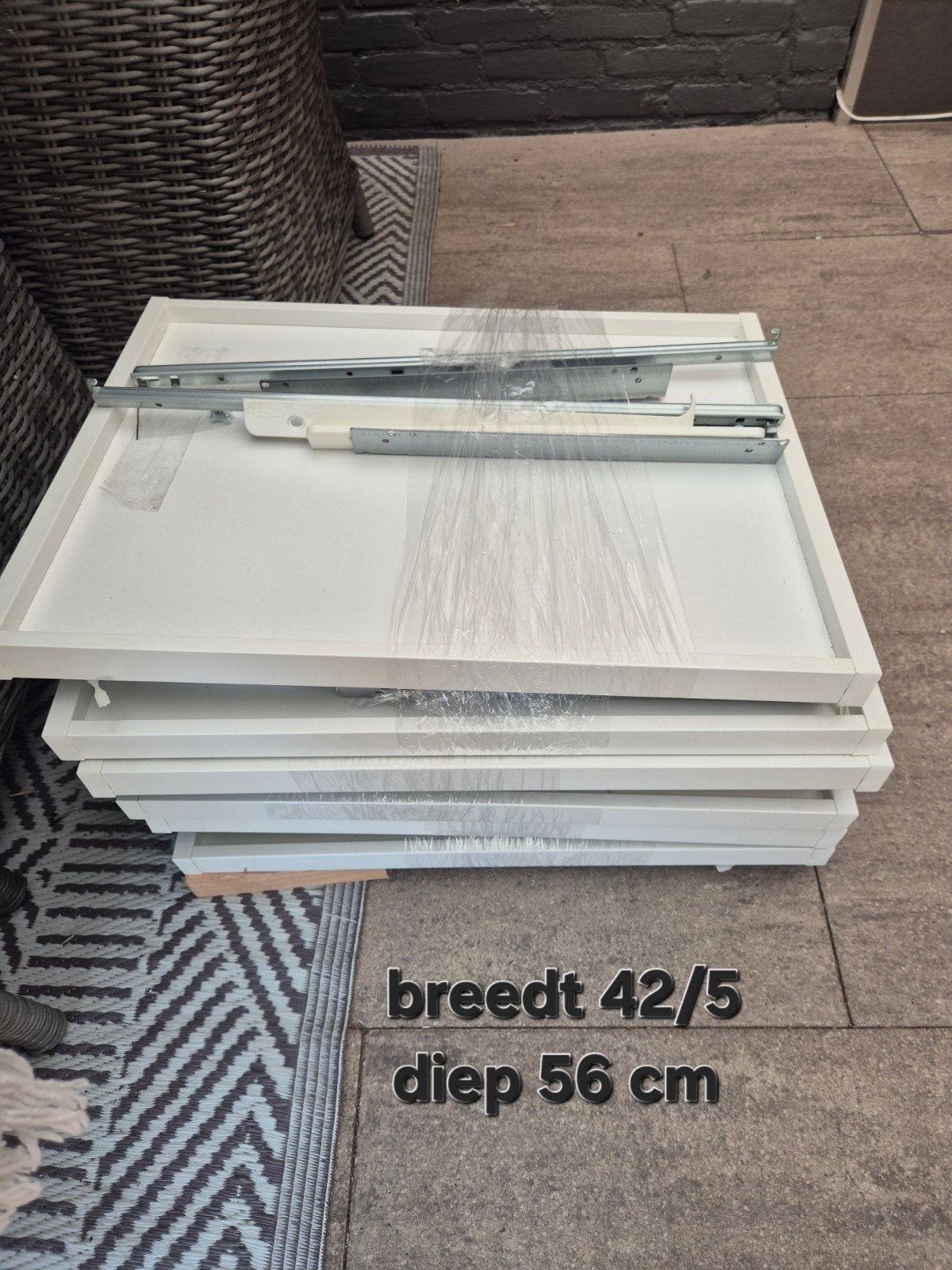 2x IKEA PAX KOMPLEMENT uittrekbare plank (42.5x56 cm), Ophalen, Met plank(en), Minder dan 50 cm, Gebruikt