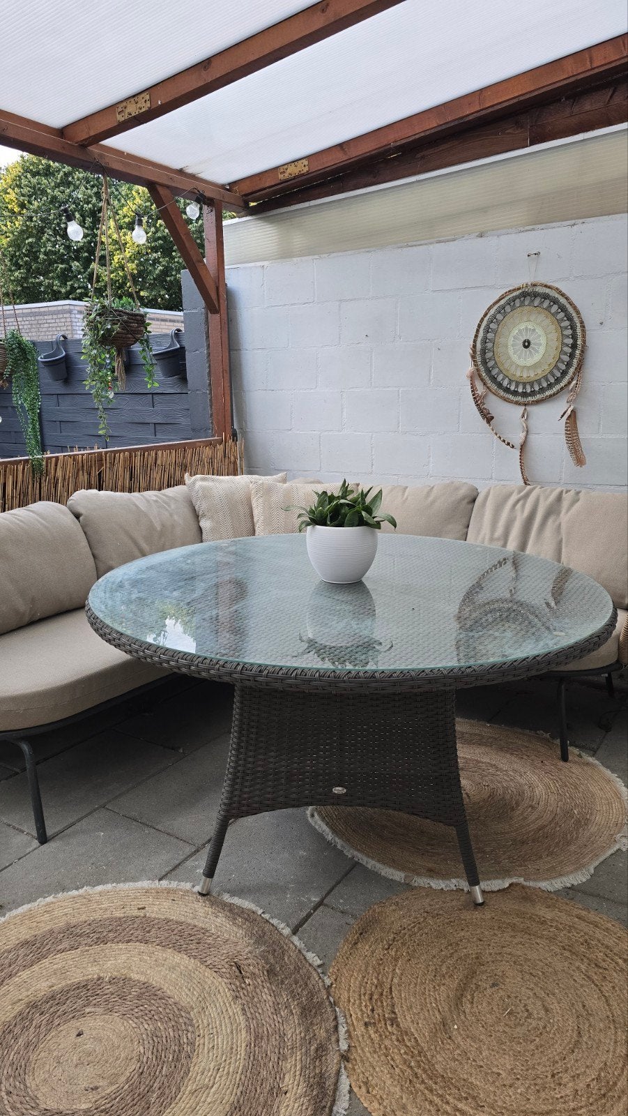ronde hartman tuintafel, Tuin en Terras, Tuintafels, Ophalen, Gebruikt, Rond, Kunststof