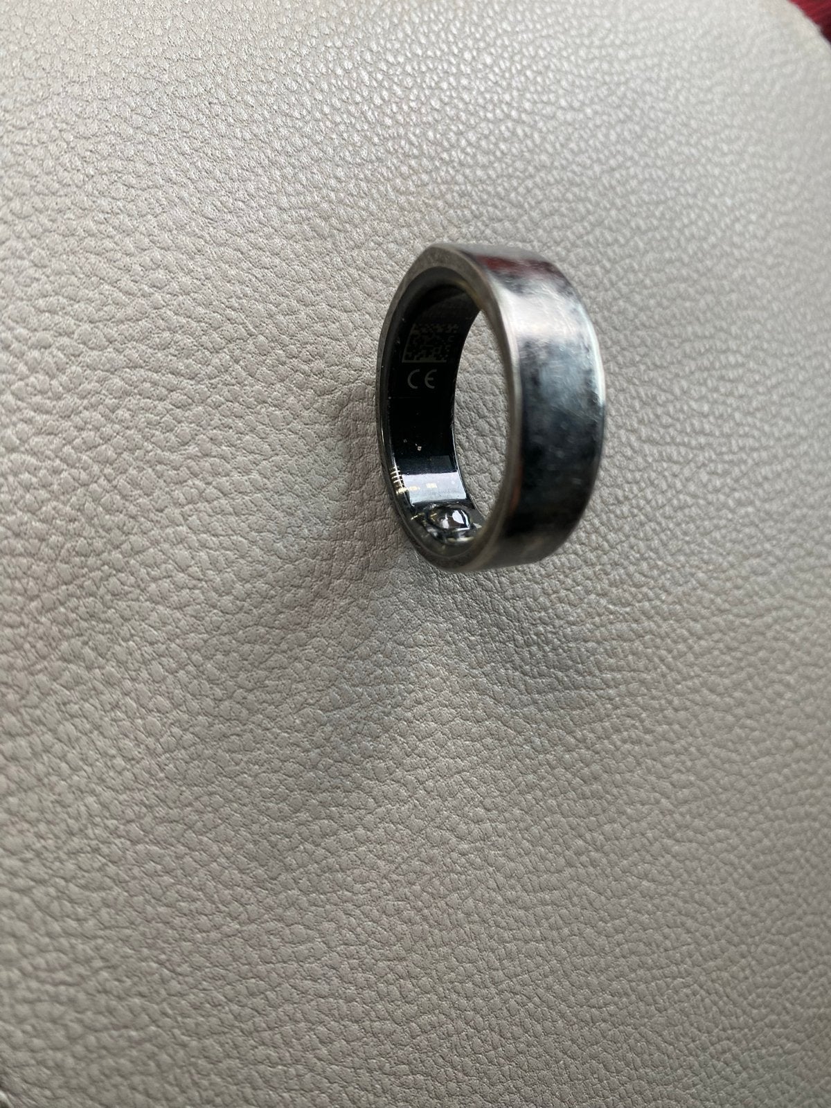 Oura Ring Gen 3 Maat 12 - Slimme Gezondheidstracker, Hartslag, Zwart, Ophalen of Verzenden, Zo goed als nieuw