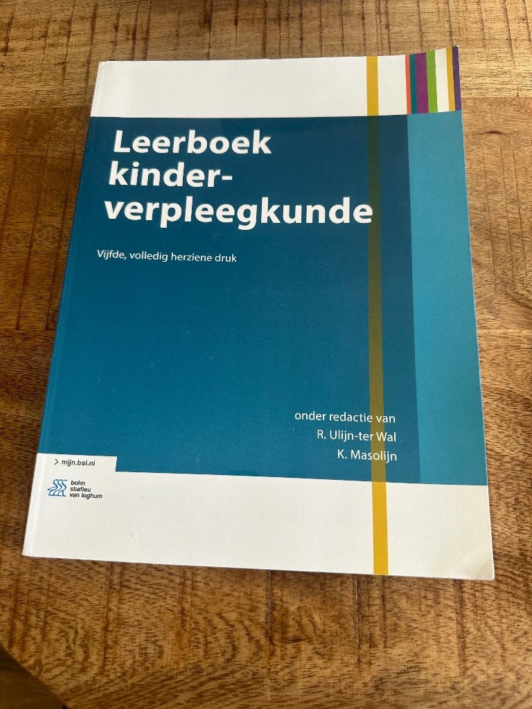 Leerboek kinderverpleegkunde - 5e editie, Boeken, Zo goed als nieuw, R. Ulijn-ter Wal, K. Masolijn, Alpha, HBO