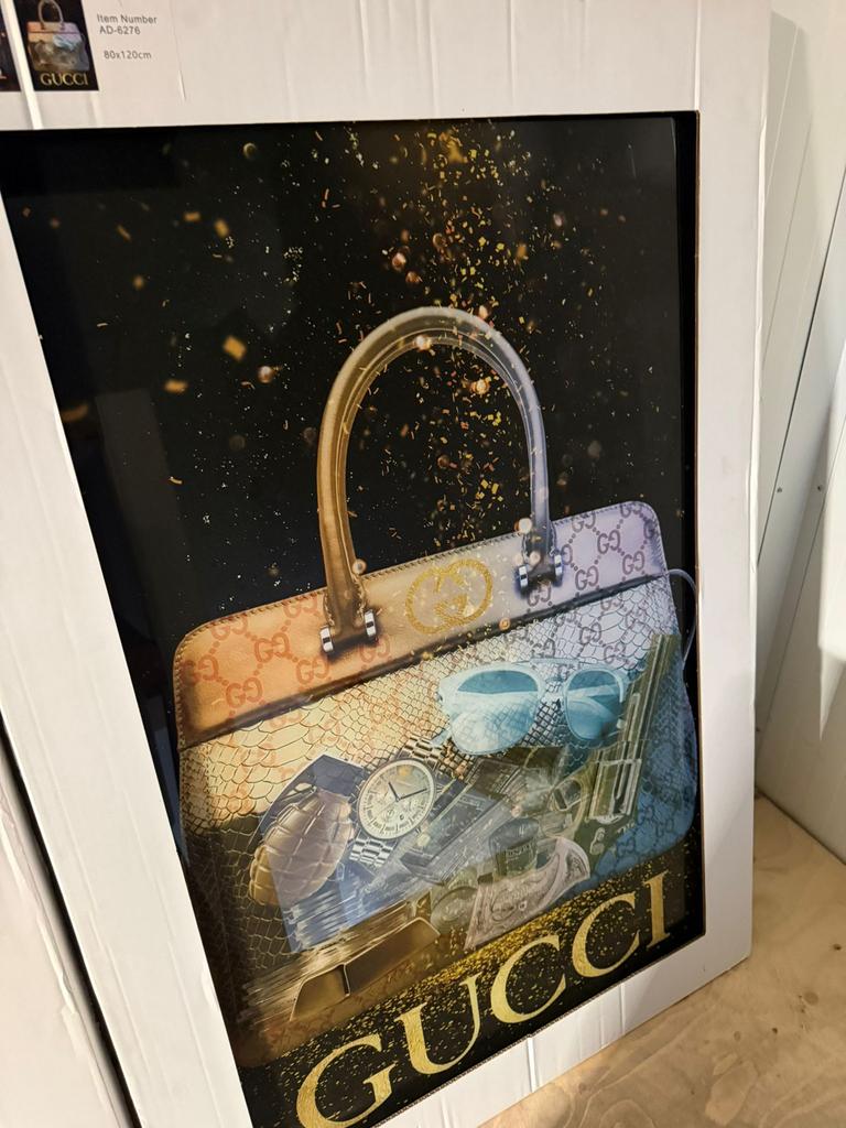 80x120cm glasschilderij gucci, Ophalen of Verzenden