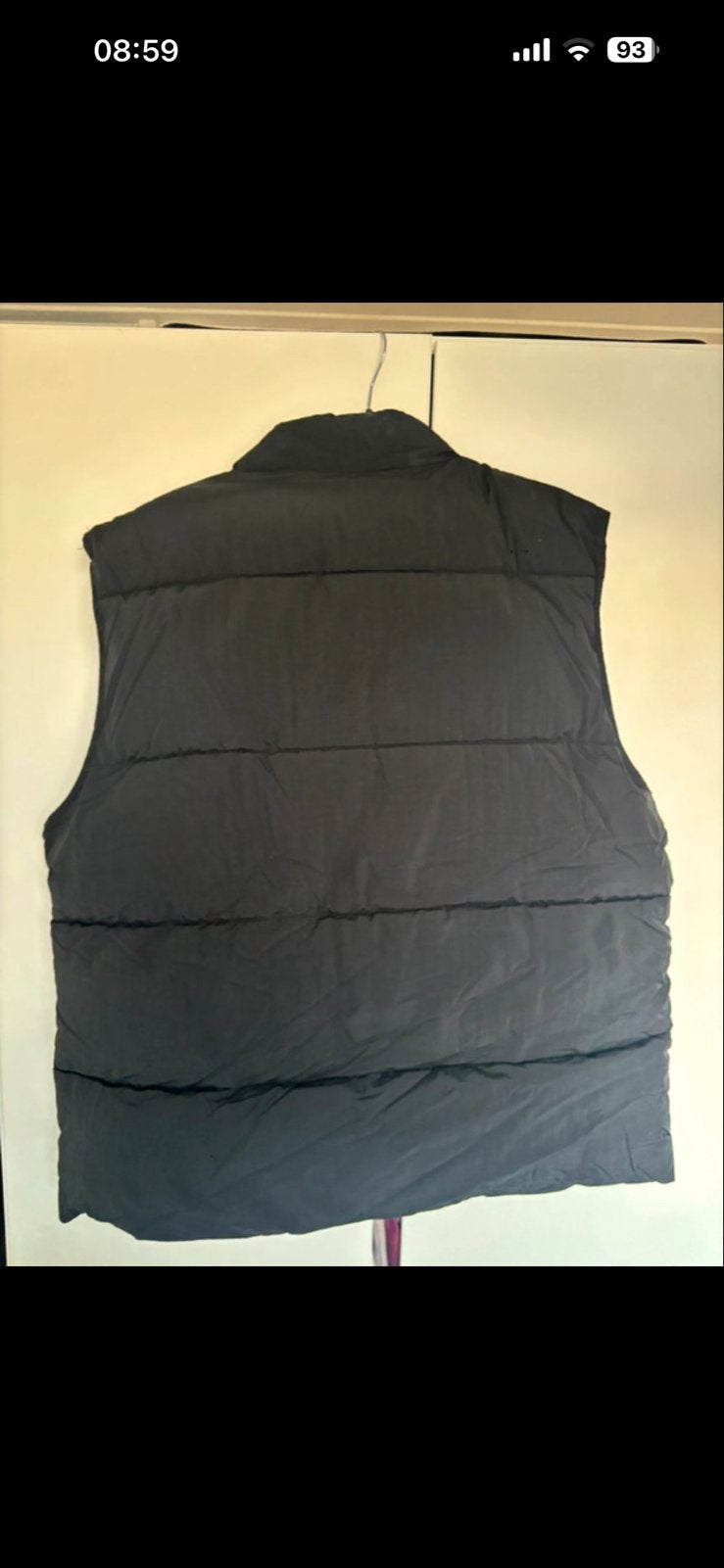 Zwart gewatteerd bodywarmer XXL, Ophalen, Zo goed als nieuw, Overige maten, Zwart