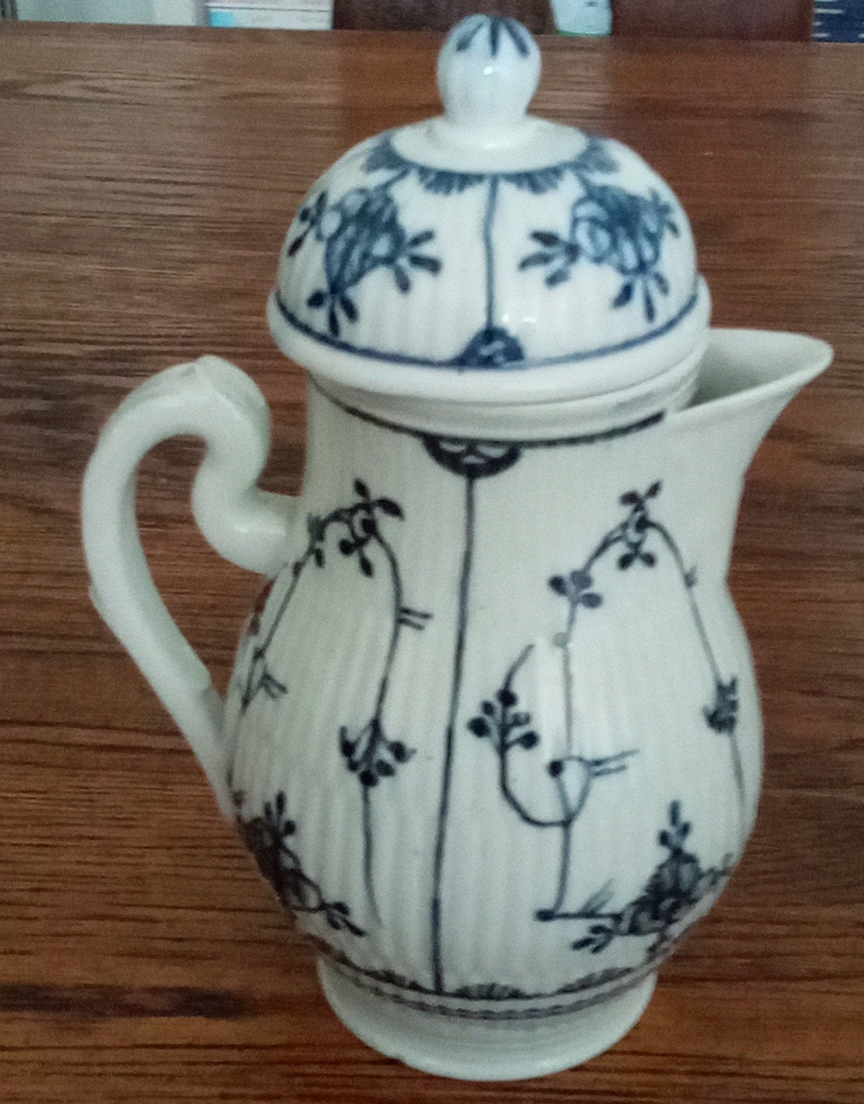 Antieke Blauwe Wallendorf Kan (Thüringen) periode 1780-1820, Ophalen of Verzenden