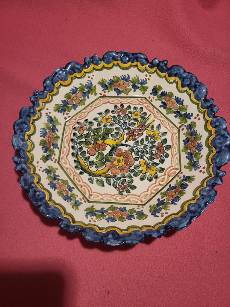 Makkum W. Oude Schaal/Wandbord - Handgeschilderd, 25 cm, Antiek en Kunst, Antiek | Wandborden en Tegels, Ophalen