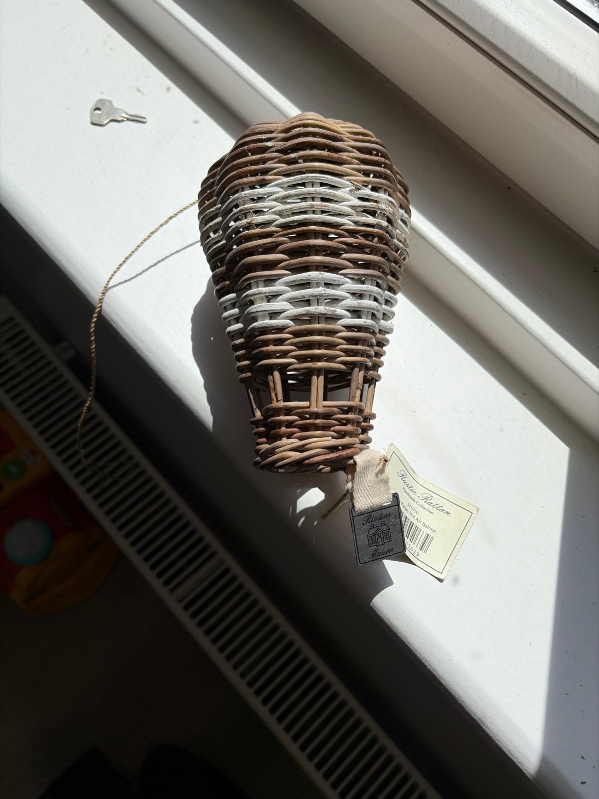 Rivièra Maison Rotan Luchtballon Decoratie, Huis en Inrichting, Woonaccessoires | Overige, Ophalen, Natuurlijk materiaal, Bruin