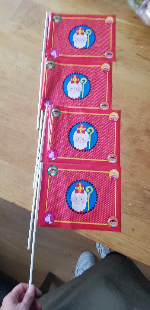 Sinterklaas vlag vlaggen vlaggetjes vlaggetje, Diversen, Sinterklaas, Ophalen, Zo goed als nieuw