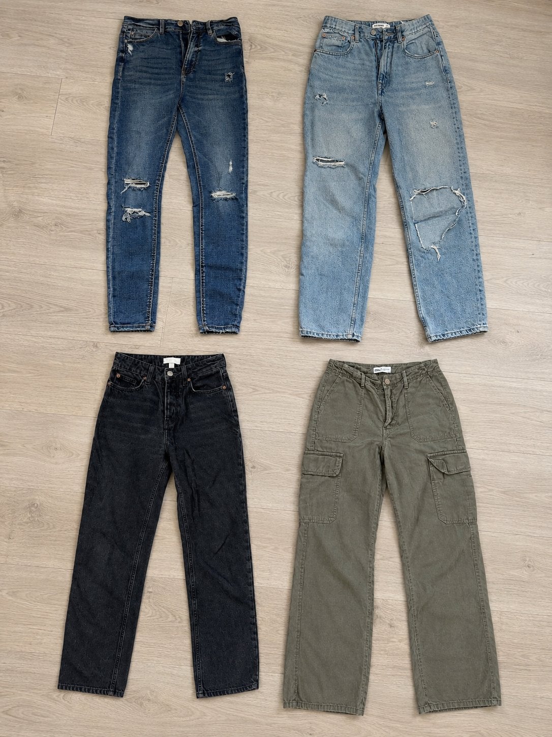 Diverse Damesbroeken bundel Jeans & Cargo - Maten XS, S, M, Maat 38/40 (M), Meerkleurig, Ophalen of Verzenden, Lang